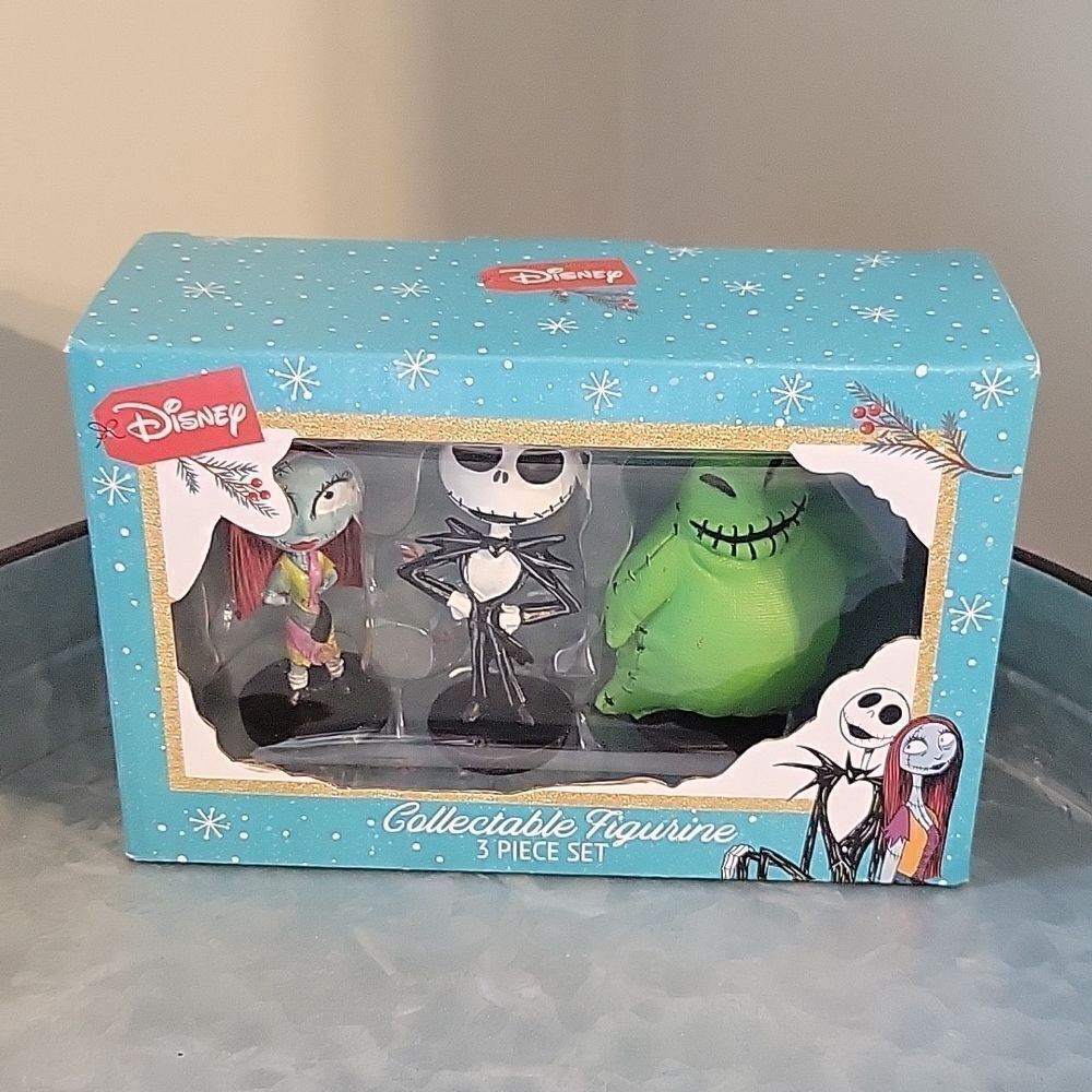 Disney The Nightmare Before Christmas Collectible Figurine 3 Piece Set NEW